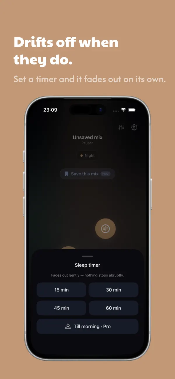 Tysha fading sleep timer screen